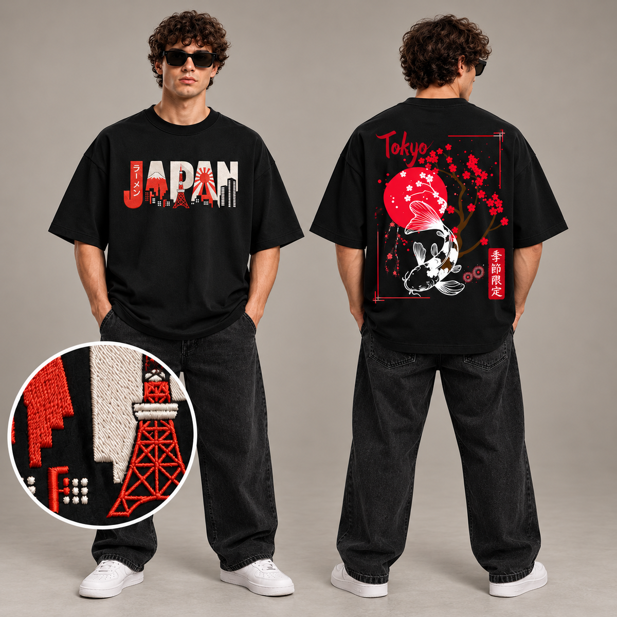JAPAN TYPOGRAPHY EMBROIDERY