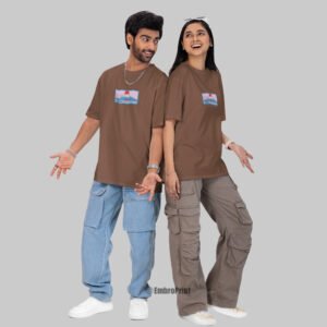 Mount Fuji Embroidered Oversized Unisex Tshirt